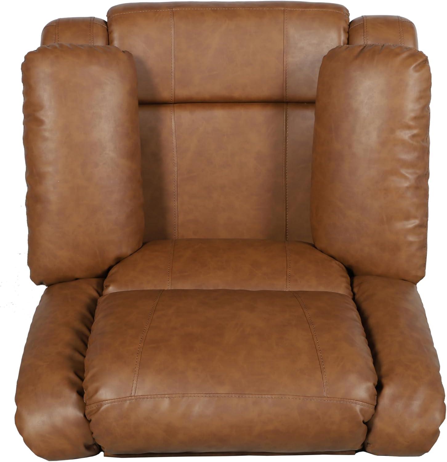imageFlash Furniture Harmony Series Black LeatherSoft ReclinerCognac Leathersoft