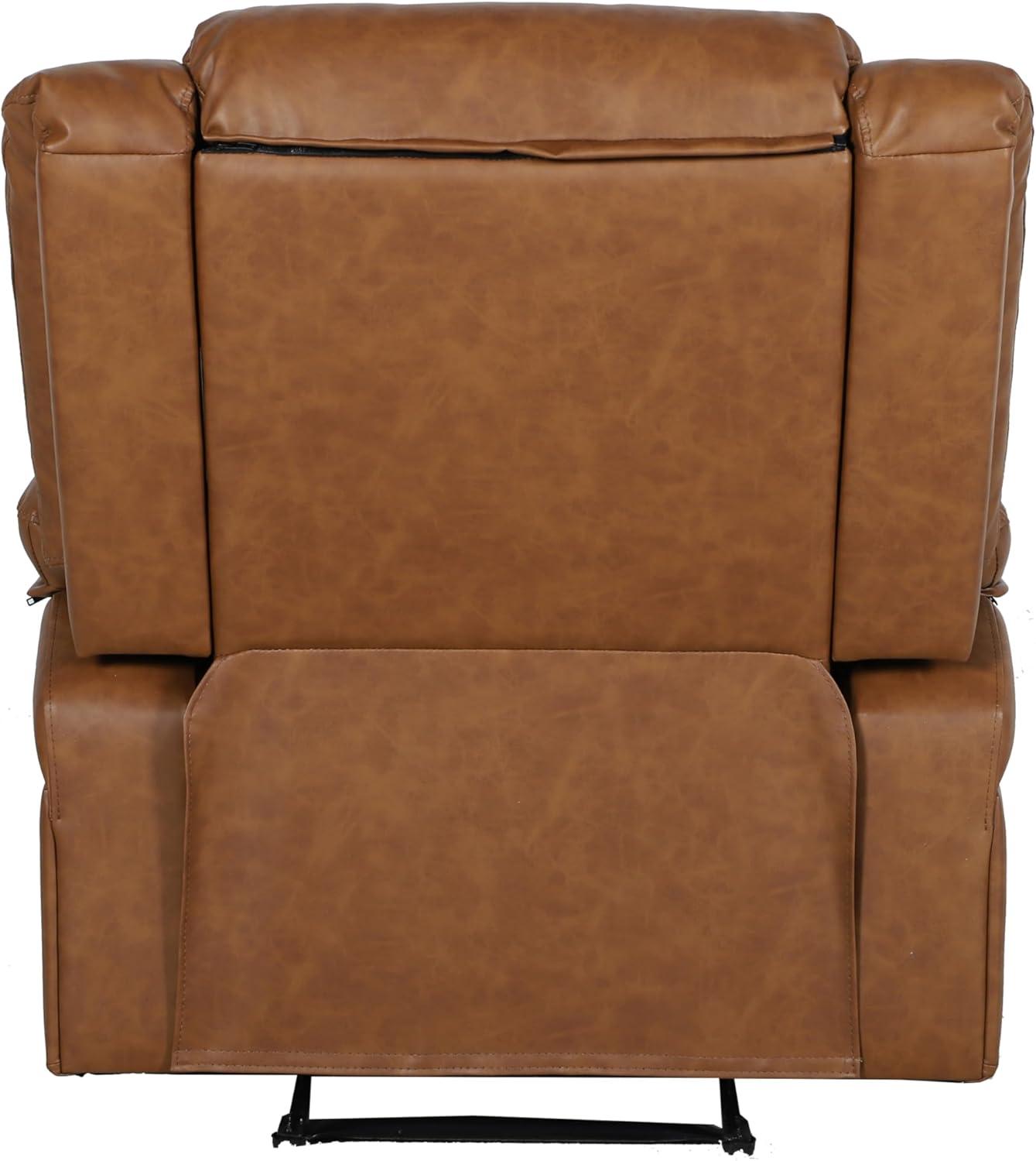 imageFlash Furniture Harmony Series Black LeatherSoft ReclinerCognac Leathersoft