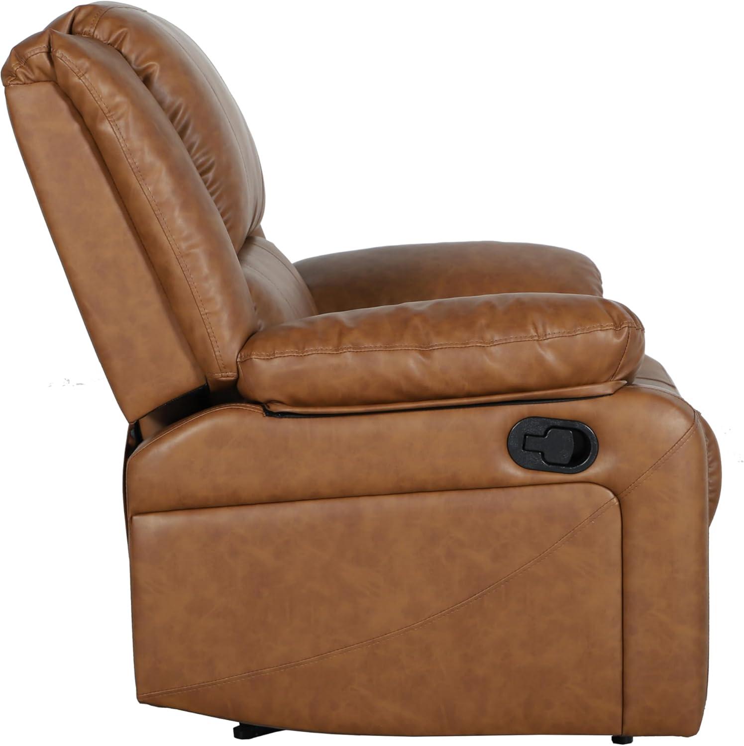 imageFlash Furniture Harmony Series Black LeatherSoft ReclinerCognac Leathersoft