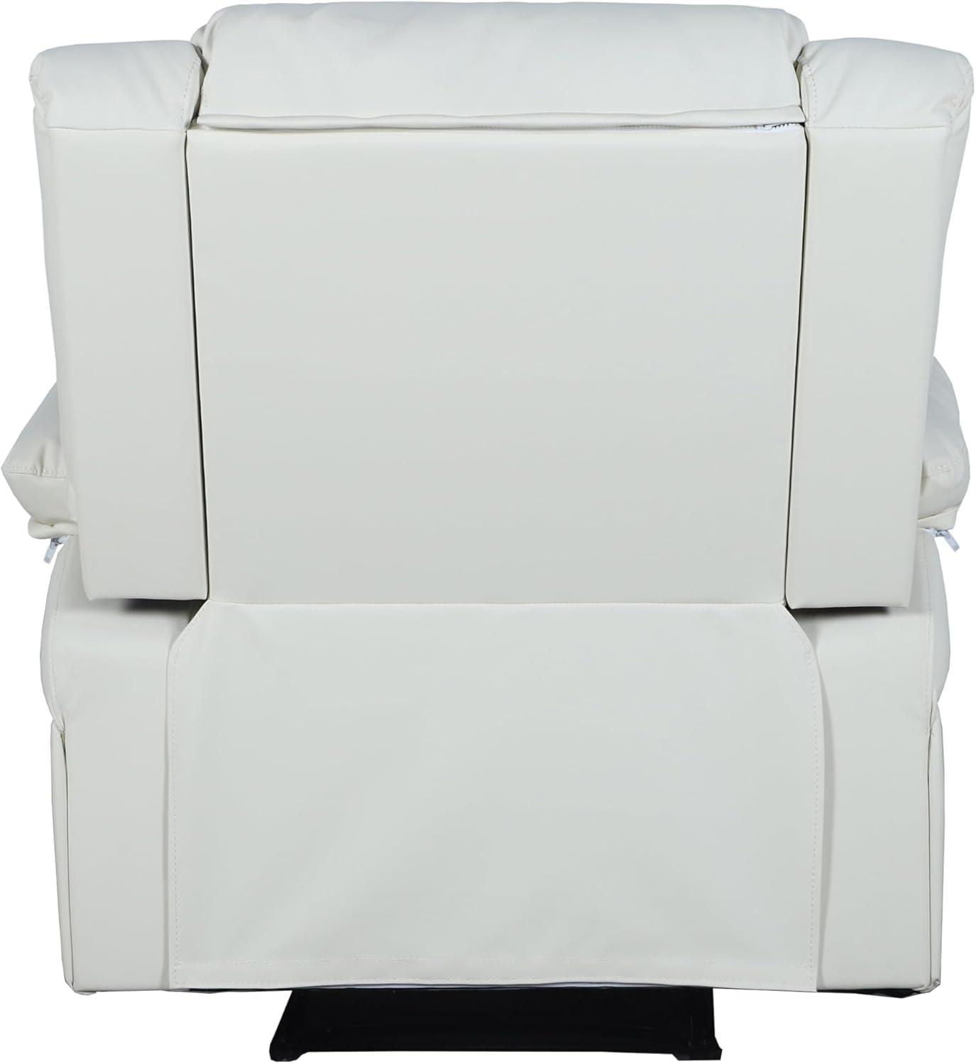 imageFlash Furniture Harmony Series Black LeatherSoft ReclinerCream Leathersoft