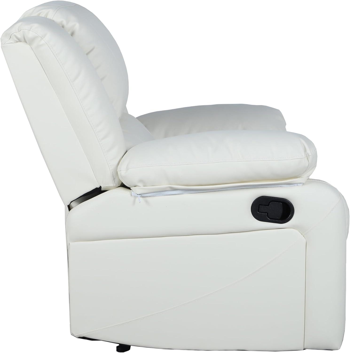 imageFlash Furniture Harmony Series Black LeatherSoft ReclinerCream Leathersoft