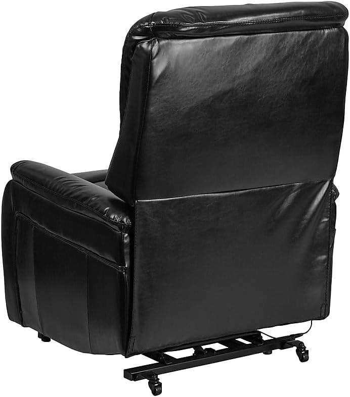 imageFlash Furniture Hercules Cognac LeatherSoft Power Lift Recliner for ElderlyBlack Leathersoft