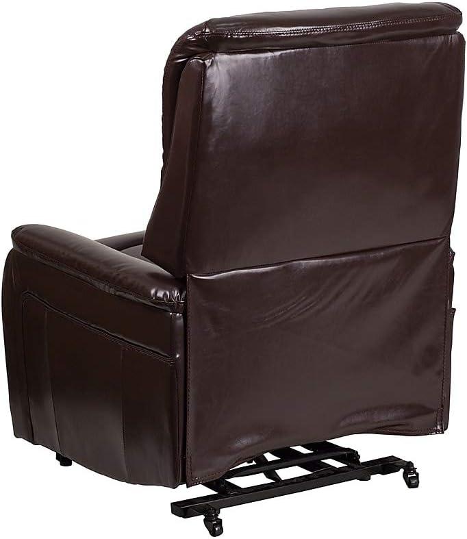 imageFlash Furniture Hercules Cognac LeatherSoft Power Lift Recliner for ElderlyBrown Leathersoft
