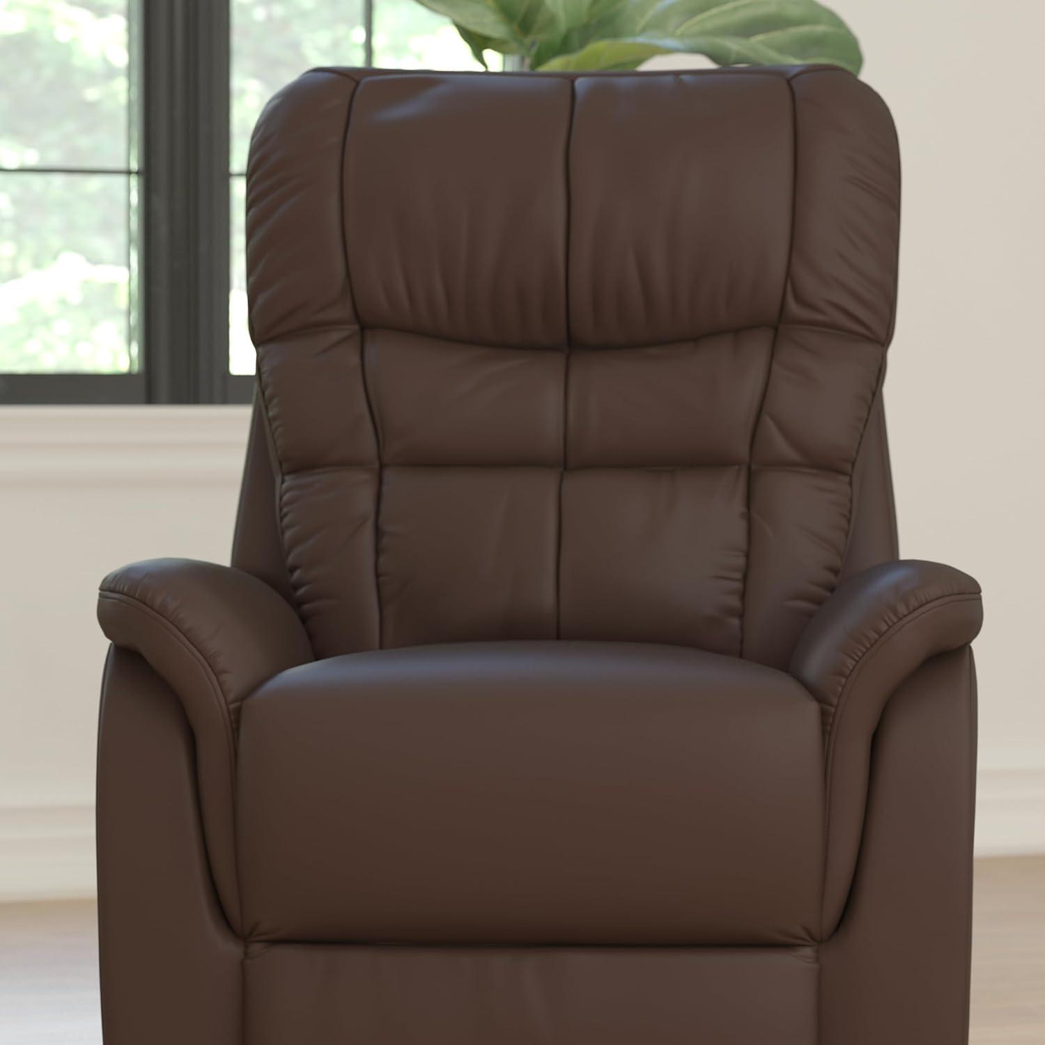 imageFlash Furniture Hercules Cognac LeatherSoft Power Lift Recliner for ElderlyCognac Leathersoft