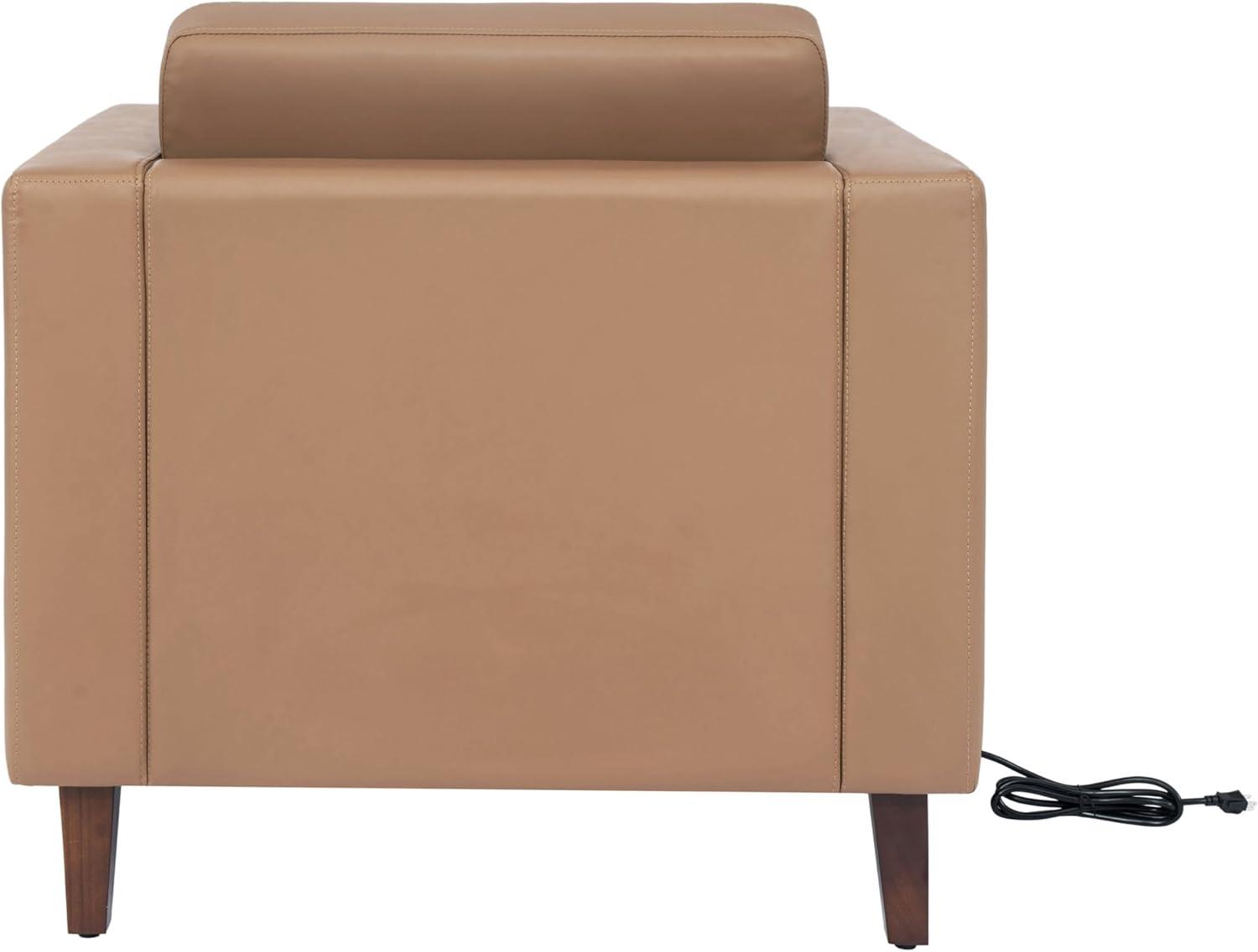 imageFlash Furniture Hercules Artemis 3 Piece Commercial Seating Set for Reception and Lobby Use Solid Wood Legs 8 Outlets 4 USB and 4 USBC Ports Cognac LeatherSoftCognac