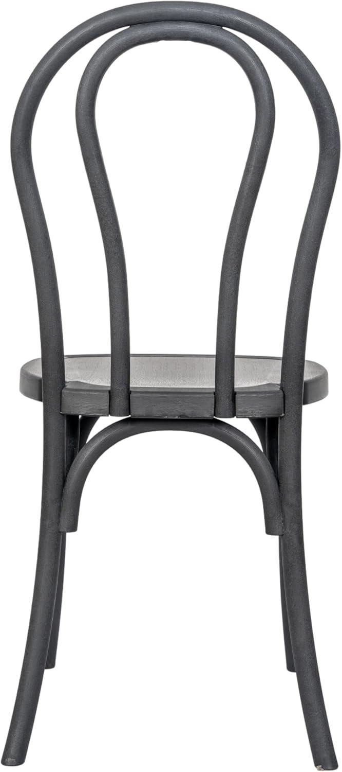 imageFlash Furniture Hercules Commercial IndoorOutdoor Thonet Style Chair Wood Look WeatherResistant Lightweight Design Versatile Use Set of 2 Dark BrownBlack