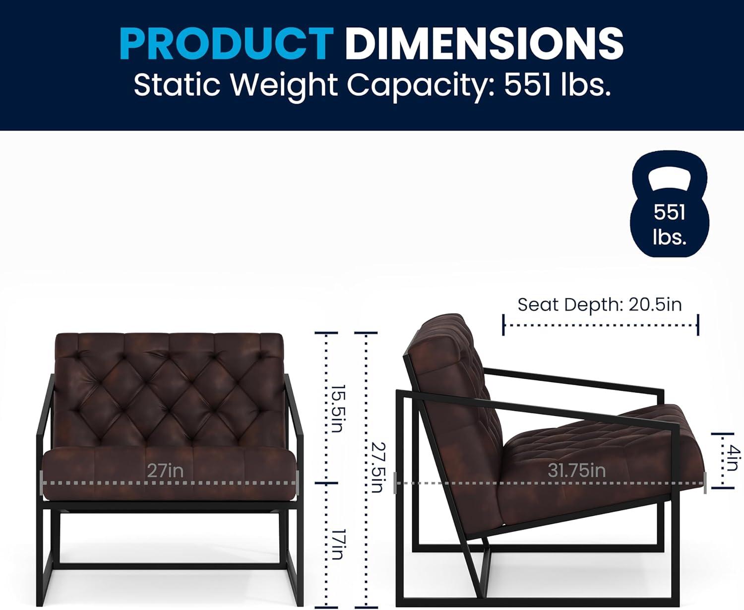 imageFlash Furniture Hercules Madison Series LeatherSoft Tufted Lounge Chair Tufted Retro Accent Chair for Living Room or Office BlackBomber Jacket