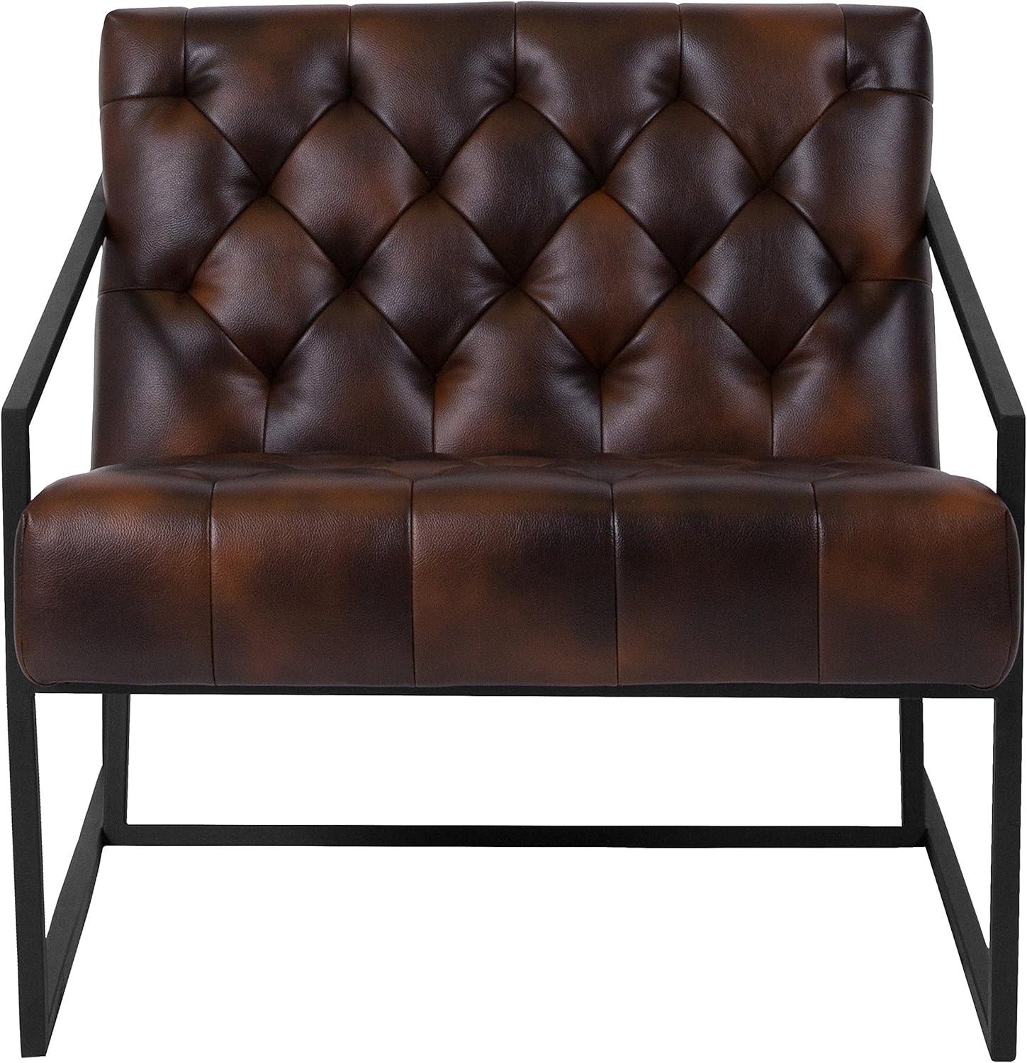 imageFlash Furniture Hercules Madison Series LeatherSoft Tufted Lounge Chair Tufted Retro Accent Chair for Living Room or Office BlackBomber Jacket