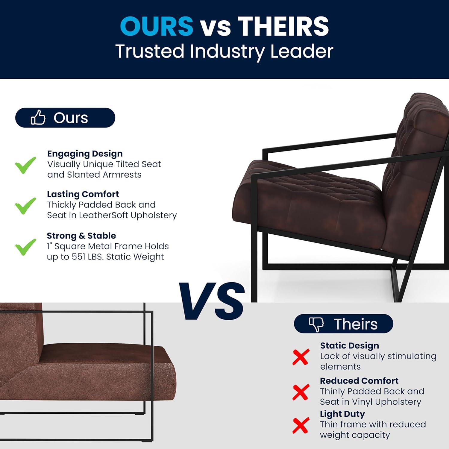 imageFlash Furniture Hercules Madison Series LeatherSoft Tufted Lounge Chair Tufted Retro Accent Chair for Living Room or Office BlackBomber Jacket
