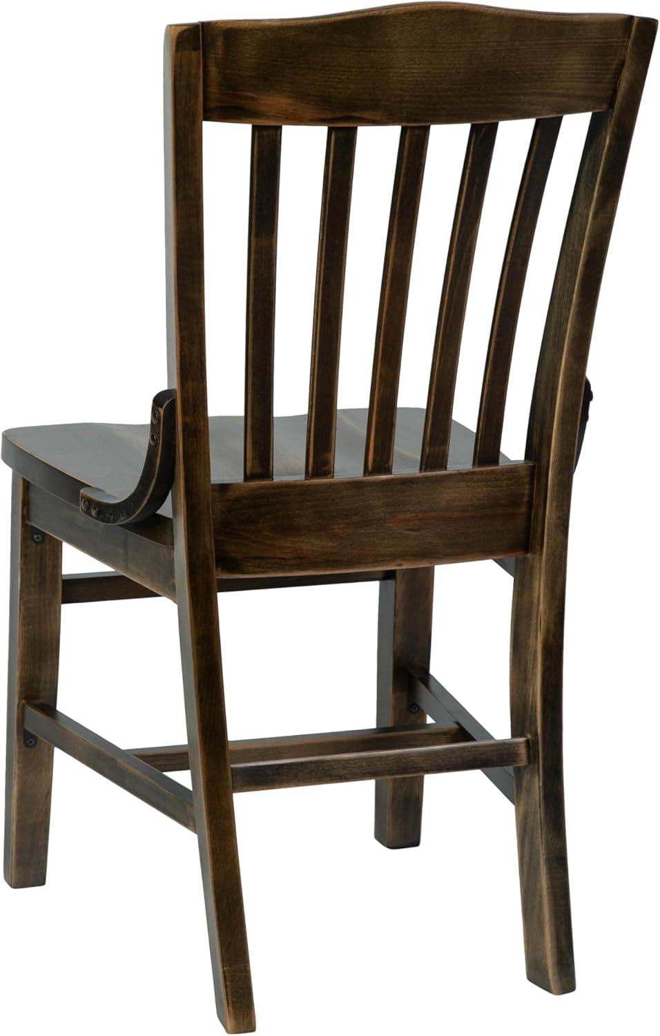 imageFlash Furniture Hercules School House Back Metal Restaurant Chair Antique White Wood Seat Black FrameAntique Copper