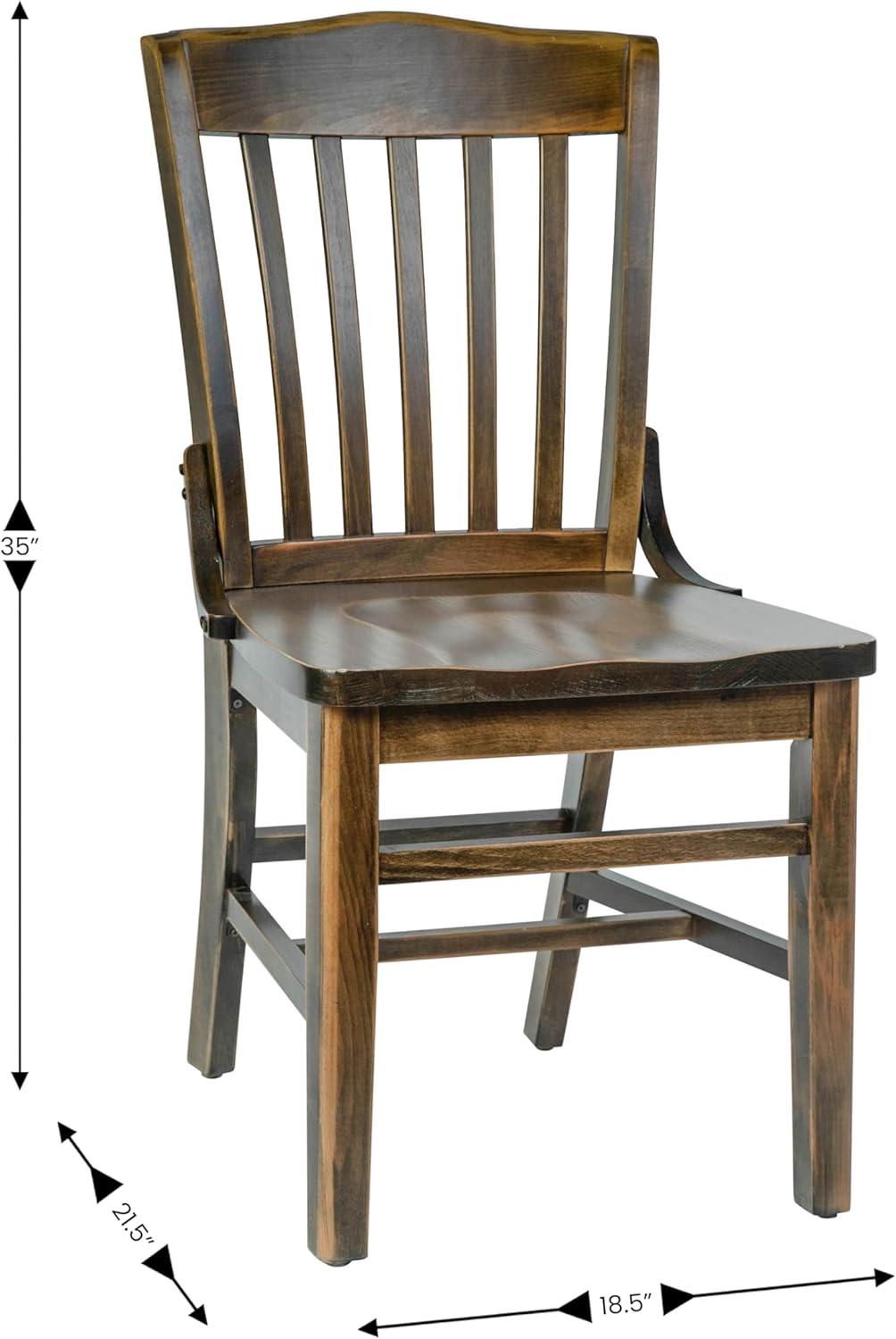 imageFlash Furniture Hercules School House Back Metal Restaurant Chair Antique White Wood Seat Black FrameAntique Copper