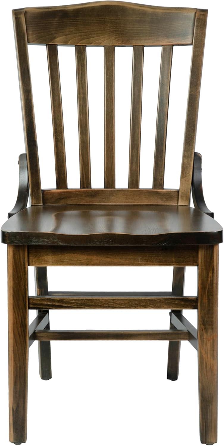 imageFlash Furniture Hercules School House Back Metal Restaurant Chair Antique White Wood Seat Black FrameAntique Copper