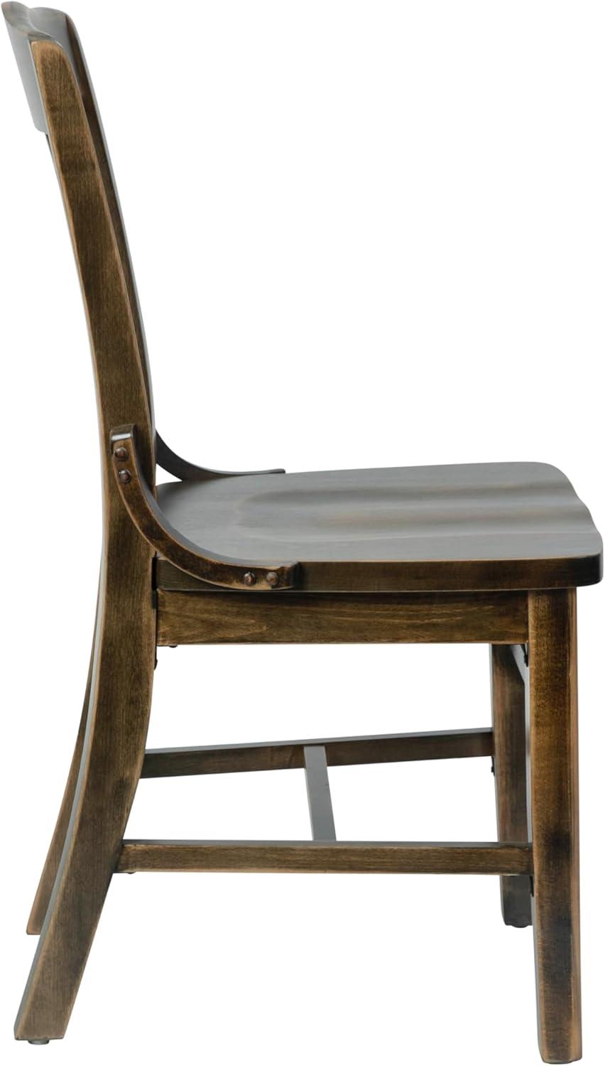 imageFlash Furniture Hercules School House Back Metal Restaurant Chair Antique White Wood Seat Black FrameAntique Copper