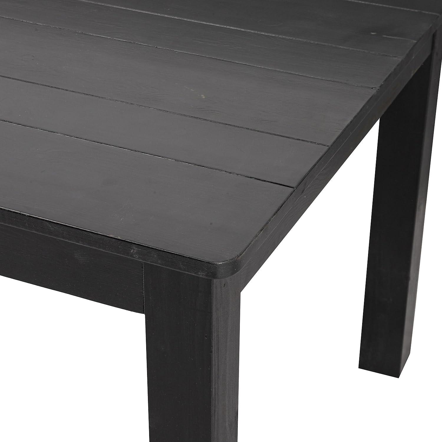 imageFlash Furniture Hercules Series 60quot x 38quot Rectangular Rustic Solid Pine Restaurant Table Antique Farmhouse Dining Table for Kitchens and RestaurantsBlack Wash