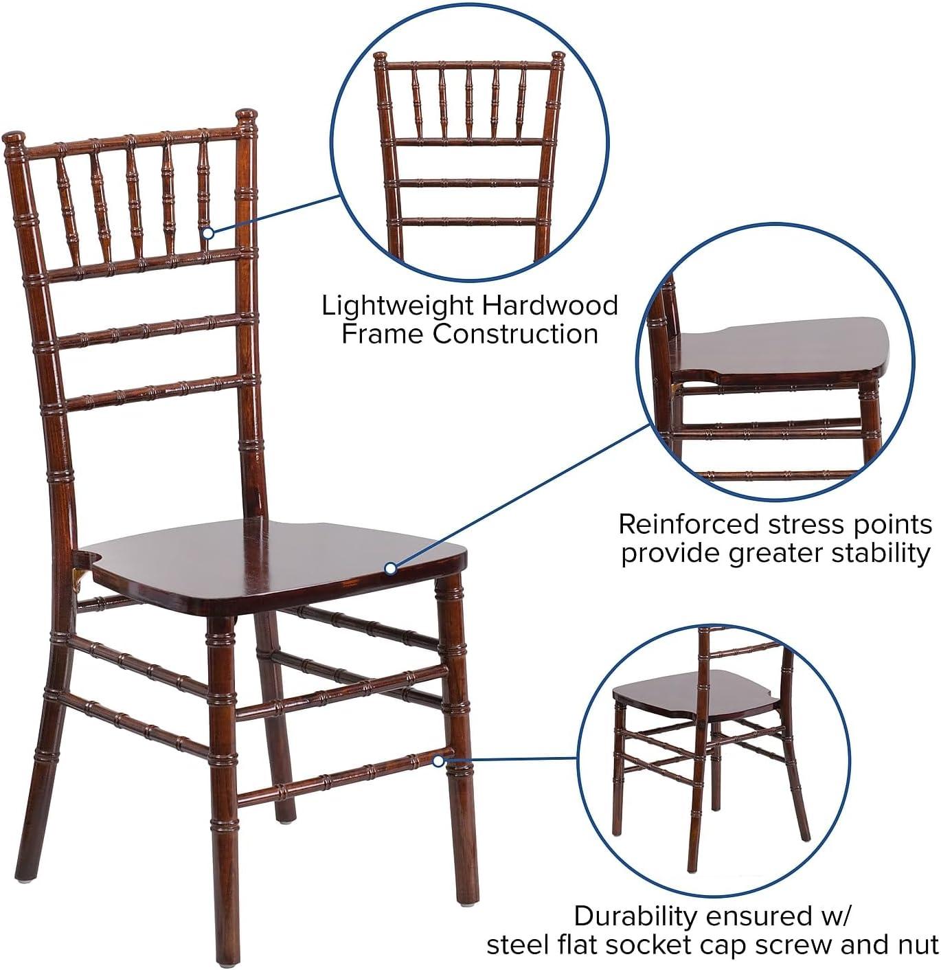imageFlash Furniture Hercules Series Chiavari Chair for Formal Events and Banquets CommercialResidential AllOccasion Event Chair WhiteFruitwood