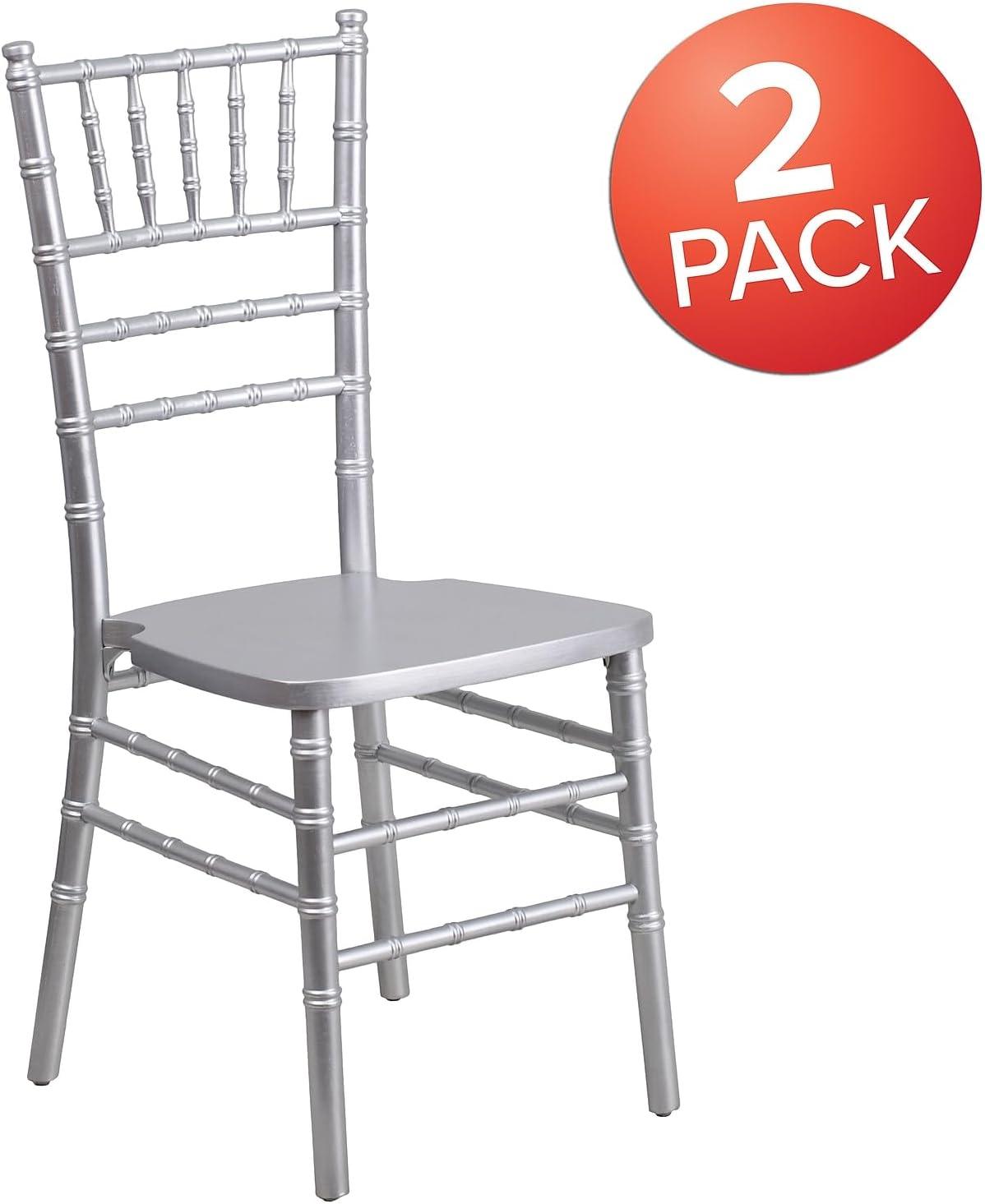 imageFlash Furniture Hercules Series Chiavari Chair for Formal Events and Banquets CommercialResidential AllOccasion Event Chair WhiteSilver