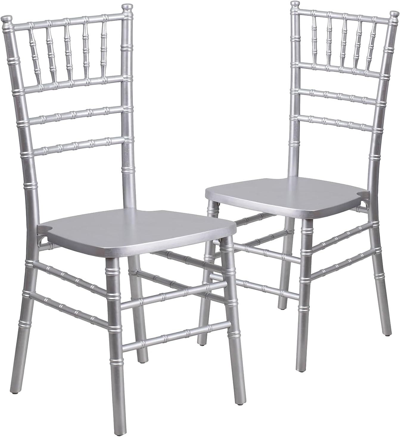imageFlash Furniture Hercules Series Chiavari Chair for Formal Events and Banquets CommercialResidential AllOccasion Event Chair WhiteSilver