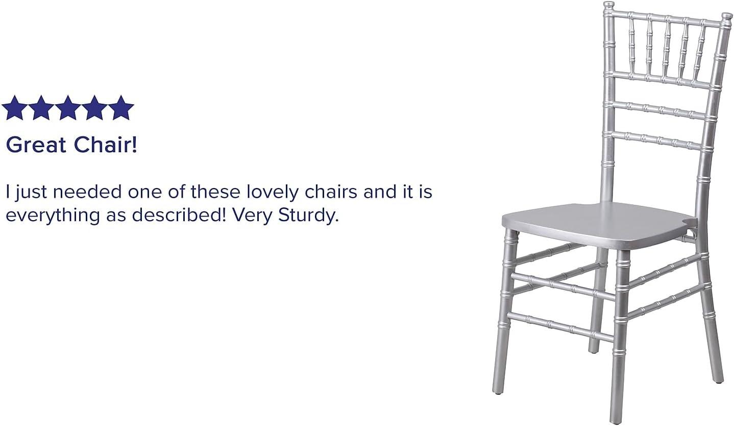 imageFlash Furniture Hercules Series Chiavari Chair for Formal Events and Banquets CommercialResidential AllOccasion Event Chair WhiteSilver