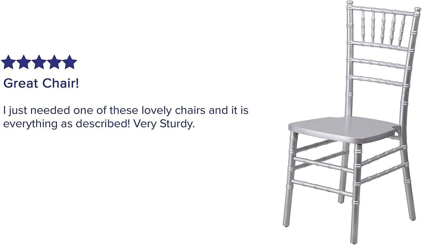 imageFlash Furniture Hercules Series Chiavari Chair for Formal Events and Banquets CommercialResidential AllOccasion Event Chair WhiteSilver