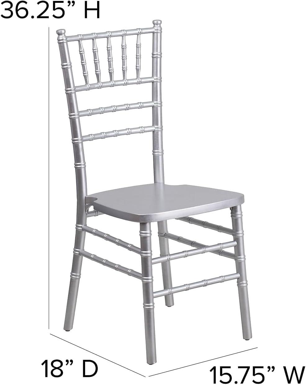 imageFlash Furniture Hercules Series Chiavari Chair for Formal Events and Banquets CommercialResidential AllOccasion Event Chair WhiteSilver