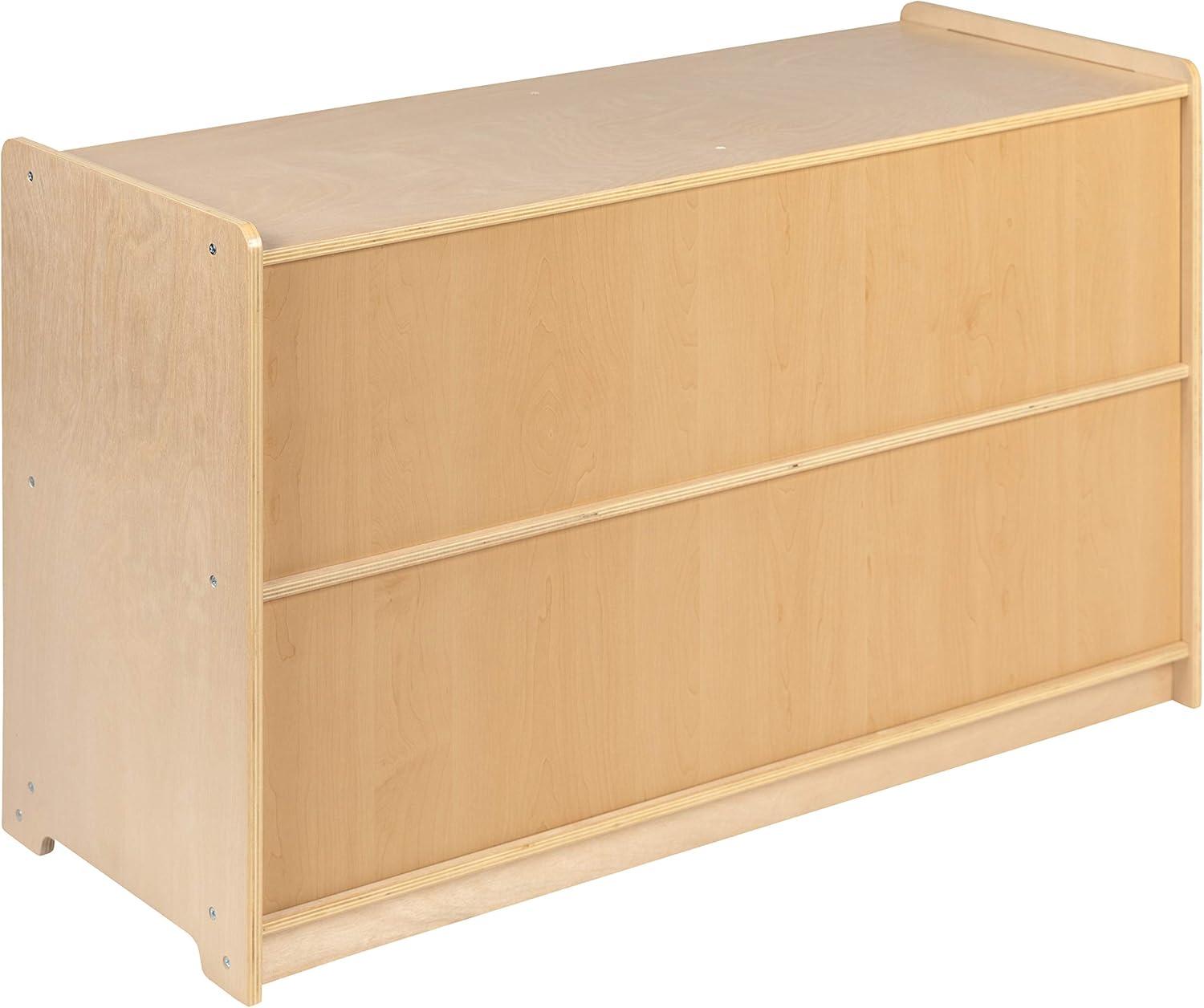 imageFlash Furniture Hercules Wooden 5Section School Coat Locker with Bench Cubbies and Storage Hooks Preschool Cubby Organizer 48quotH x 48quotL Natural24H x 36L 5 Cubbies