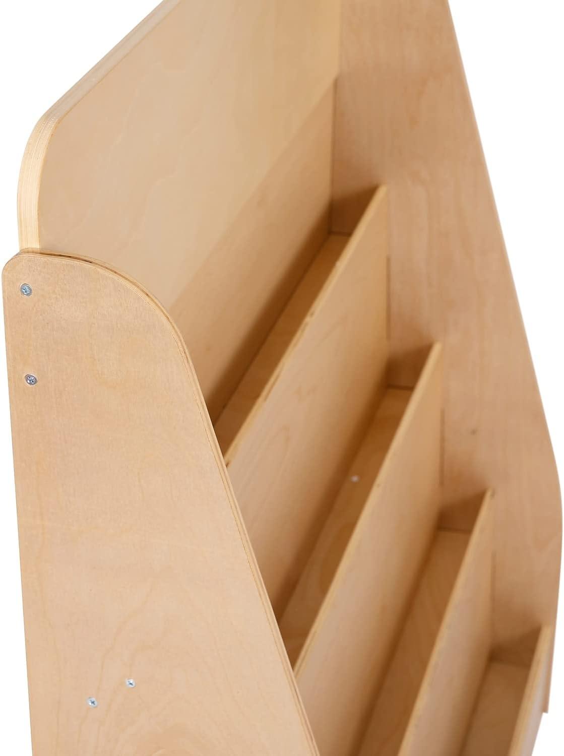 imageFlash Furniture Hercules Wooden 5Section School Coat Locker with Bench Cubbies and Storage Hooks Preschool Cubby Organizer 48quotH x 48quotL Natural31H 4 Shelves