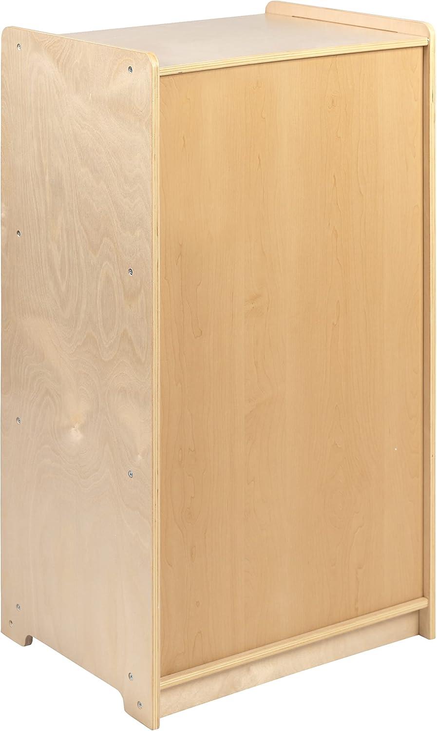 imageFlash Furniture Hercules Wooden 5Section School Coat Locker with Bench Cubbies and Storage Hooks Preschool Cubby Organizer 48quotH x 48quotL Natural36H 3 Shelves