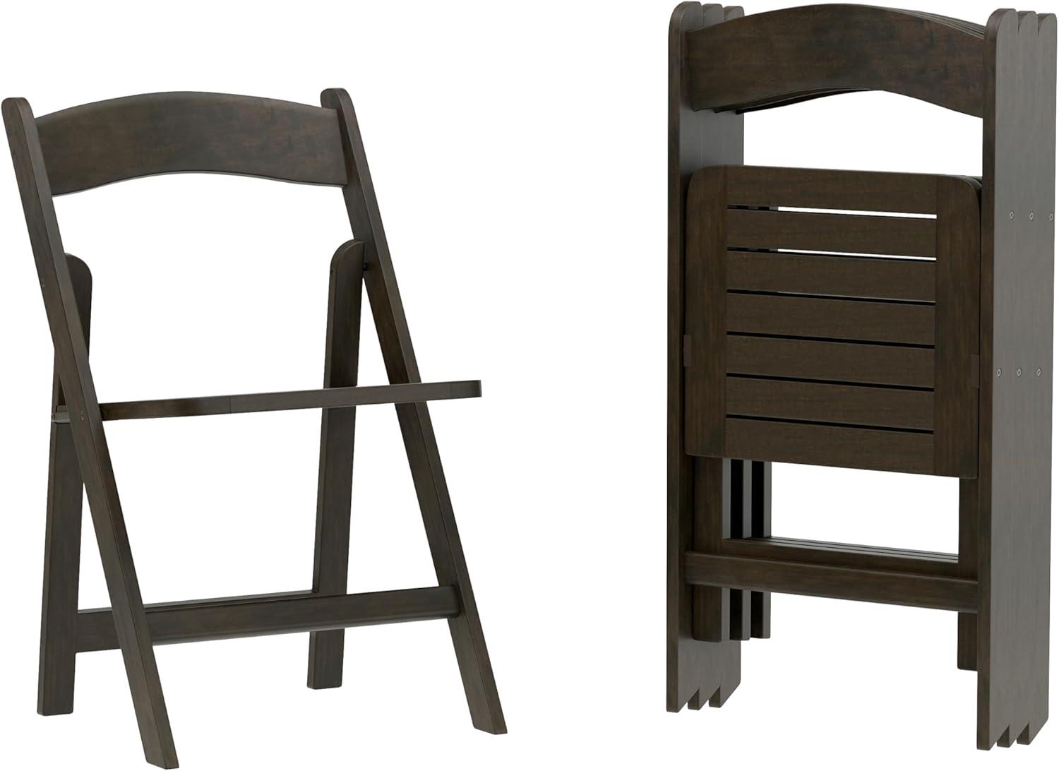 imageFlash Furniture Holden Commercial Solid Wood Dining Chair Foldable Design Solid Beechwood Frame Curved Back Mortise and Tenon Construction OakEarly American Wood