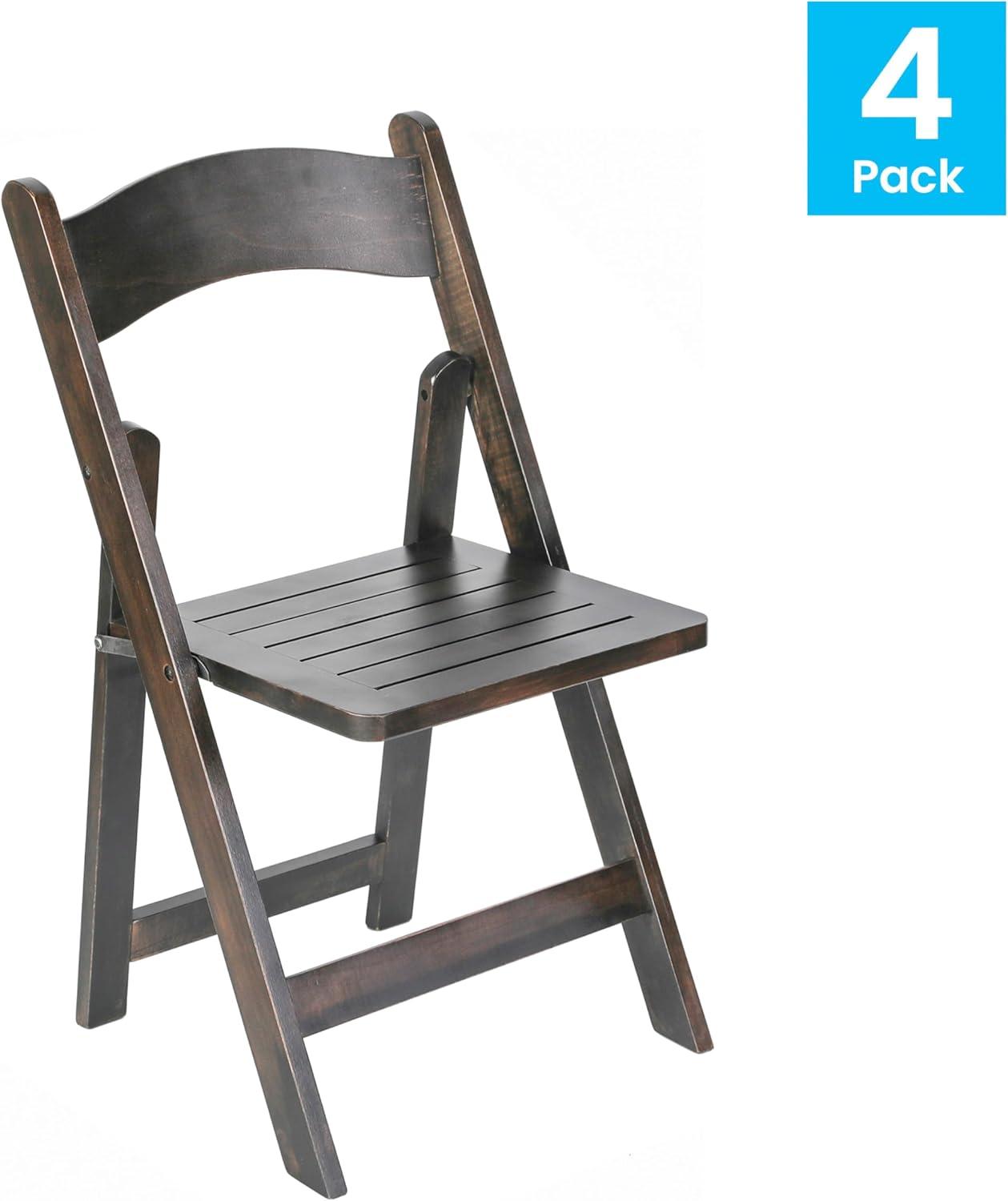 imageFlash Furniture Holden Commercial Solid Wood Dining Chair Foldable Design Solid Beechwood Frame Curved Back Mortise and Tenon Construction OakEarly American Wood