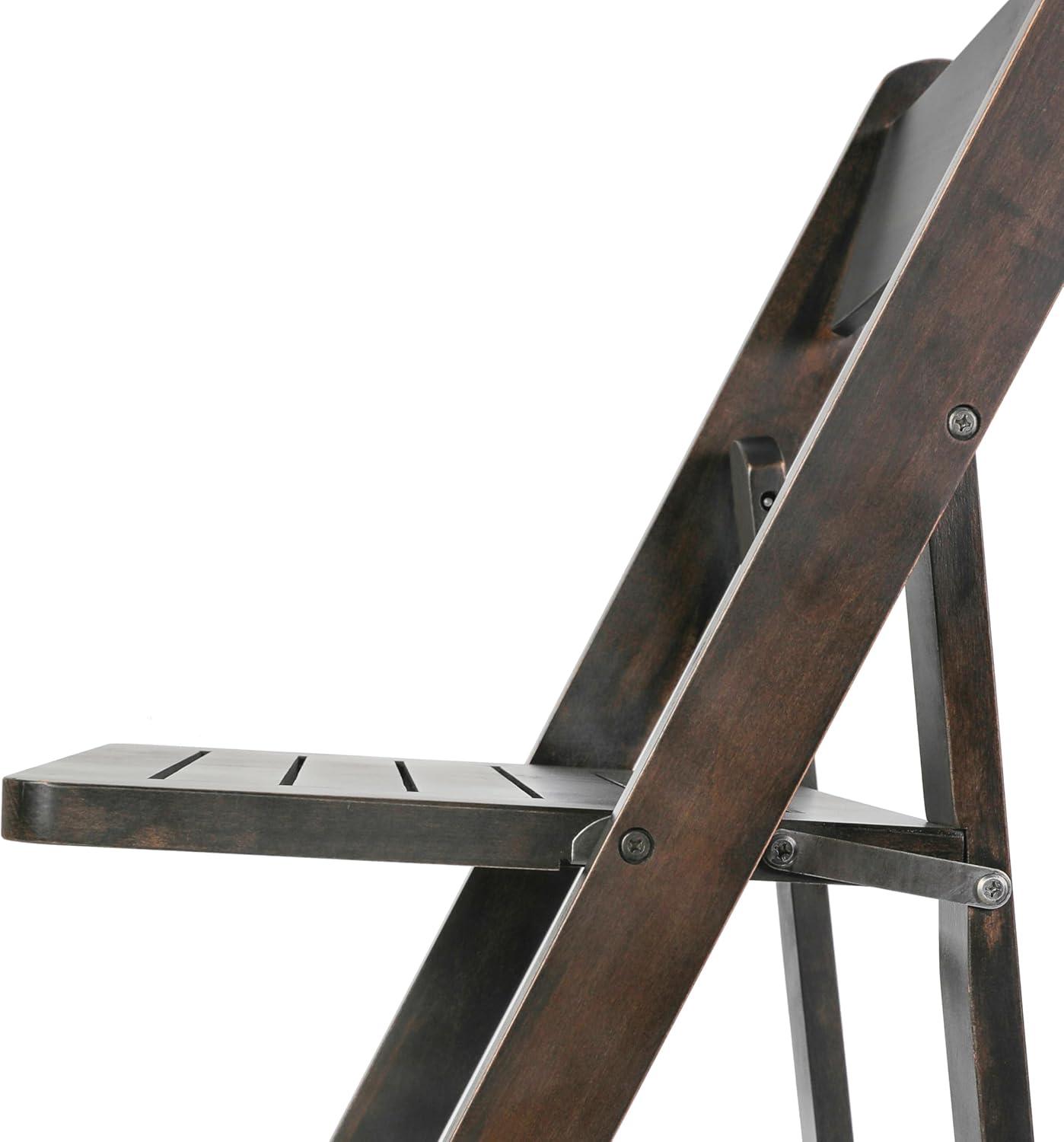 imageFlash Furniture Holden Commercial Solid Wood Dining Chair Foldable Design Solid Beechwood Frame Curved Back Mortise and Tenon Construction OakEarly American Wood