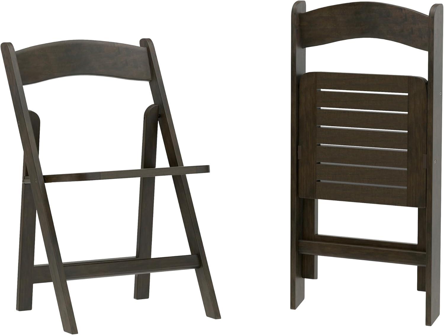 imageFlash Furniture Holden Commercial Solid Wood Dining Chair Foldable Design Solid Beechwood Frame Curved Back Mortise and Tenon Construction OakEarly American Wood