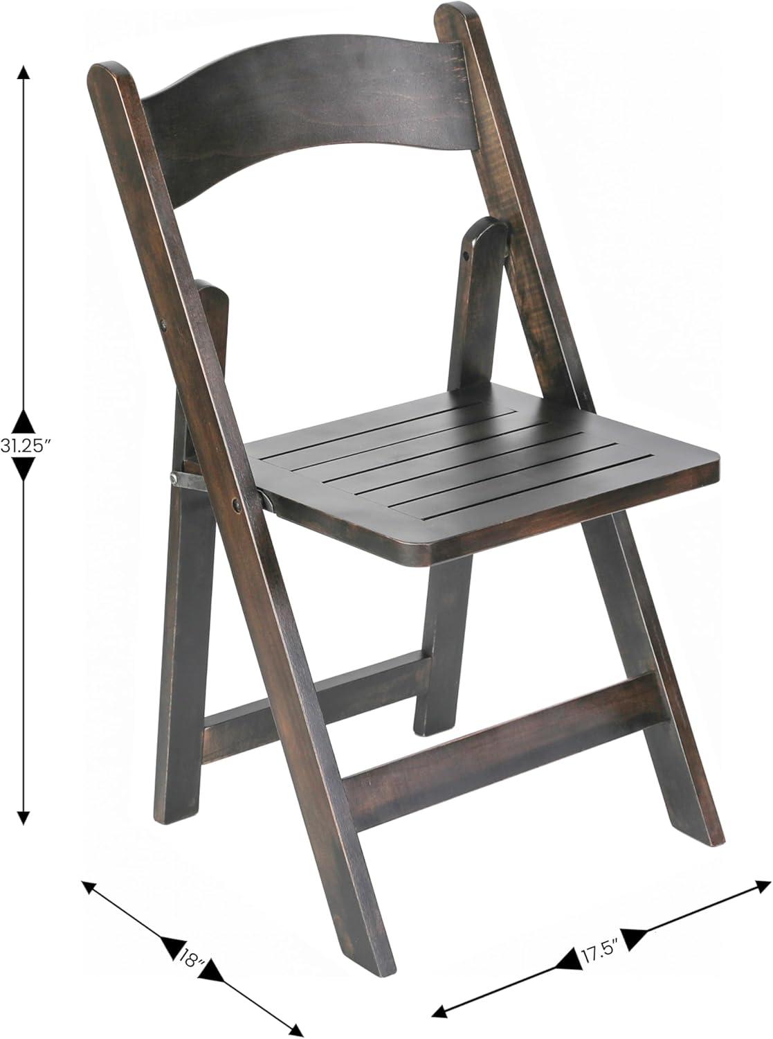 imageFlash Furniture Holden Commercial Solid Wood Dining Chair Foldable Design Solid Beechwood Frame Curved Back Mortise and Tenon Construction OakEarly American Wood