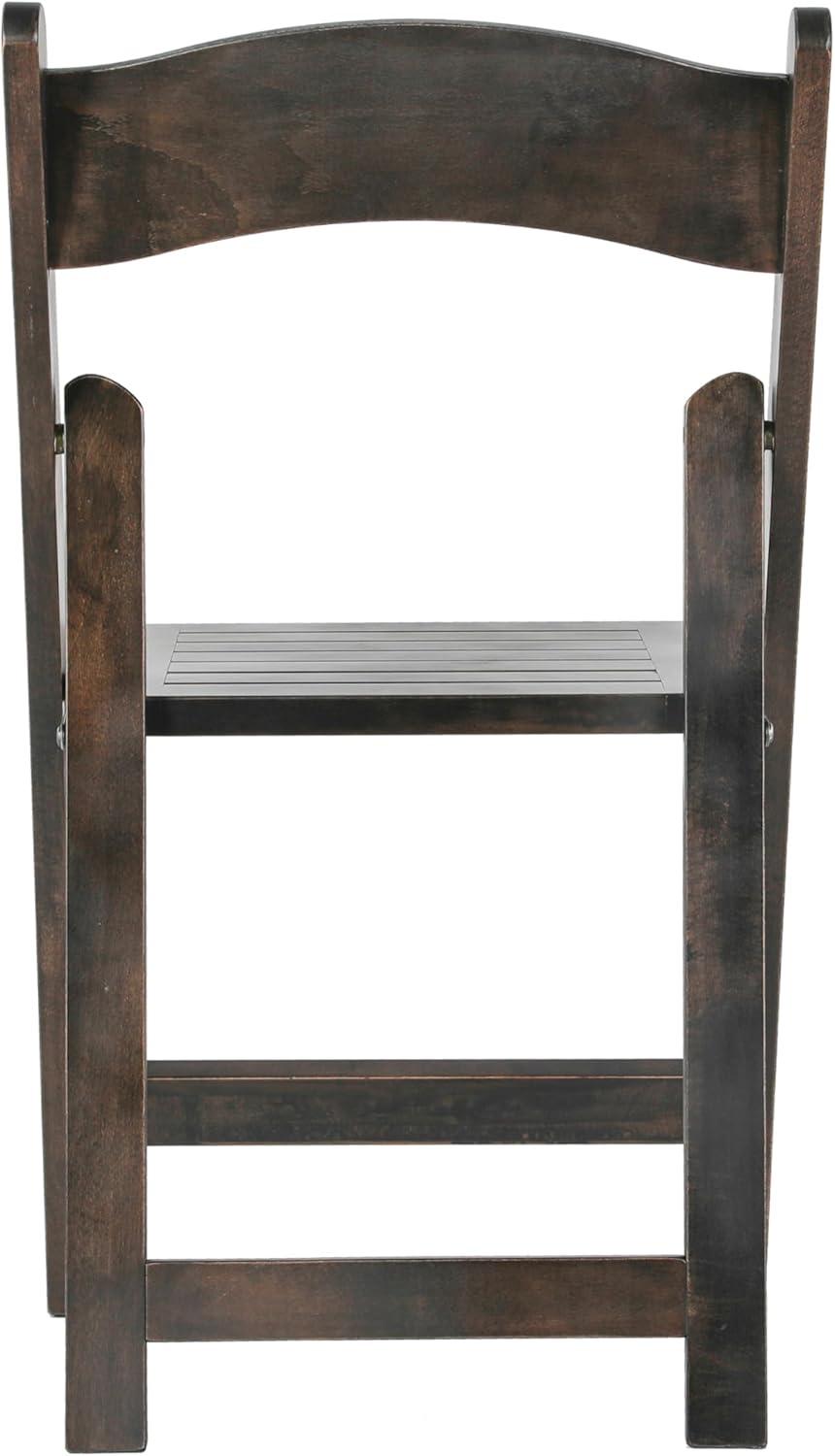 imageFlash Furniture Holden Commercial Solid Wood Dining Chair Foldable Design Solid Beechwood Frame Curved Back Mortise and Tenon Construction OakEarly American Wood