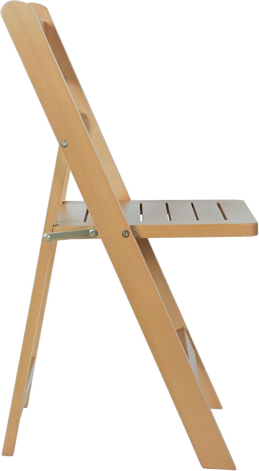 imageFlash Furniture Holden Commercial Solid Wood Dining Chair Foldable Design Solid Beechwood Frame Curved Back Mortise and Tenon Construction OakOak