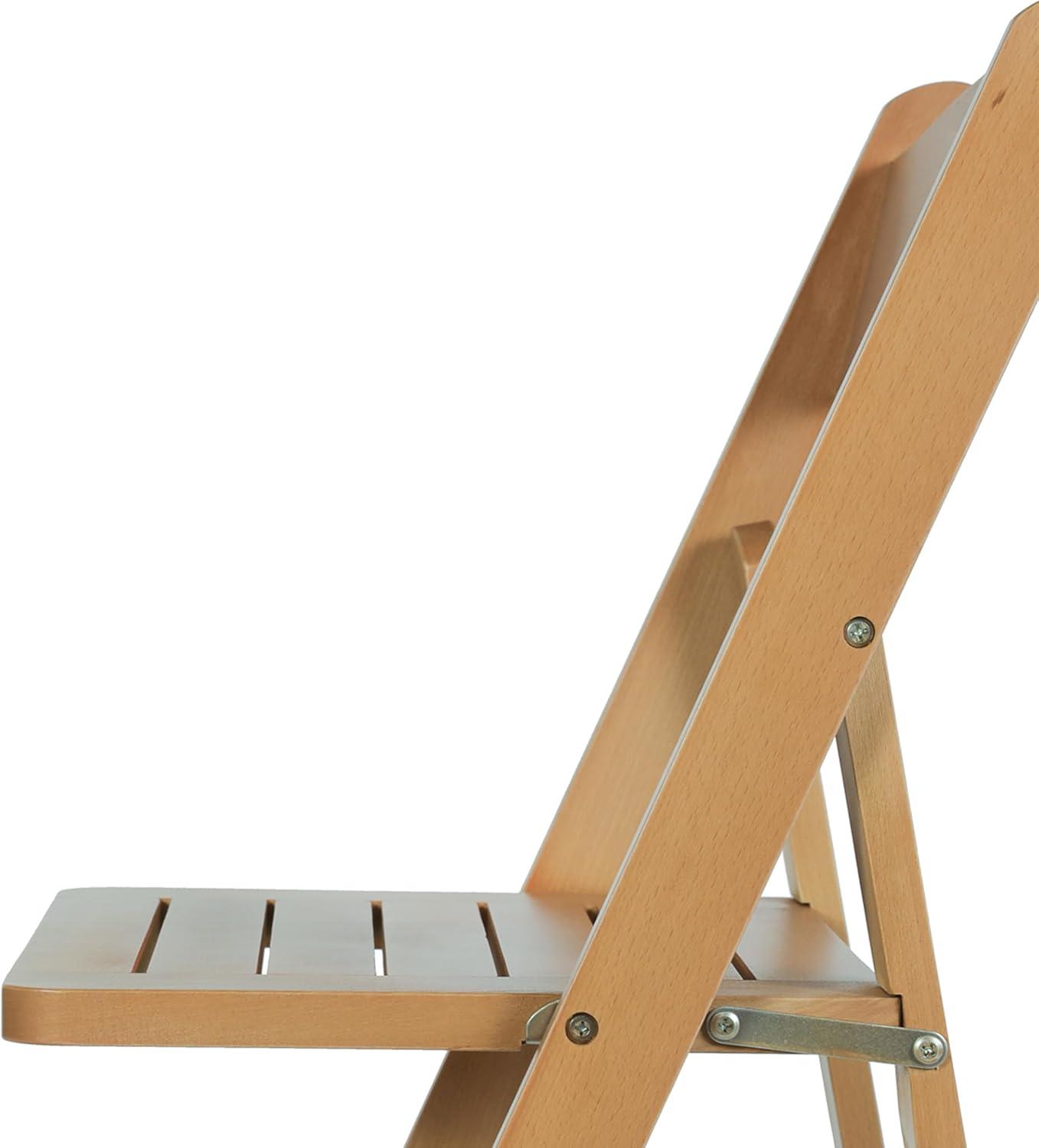 imageFlash Furniture Holden Commercial Solid Wood Dining Chair Foldable Design Solid Beechwood Frame Curved Back Mortise and Tenon Construction OakOak