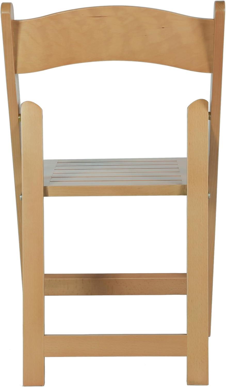 imageFlash Furniture Holden Commercial Solid Wood Dining Chair Foldable Design Solid Beechwood Frame Curved Back Mortise and Tenon Construction OakOak