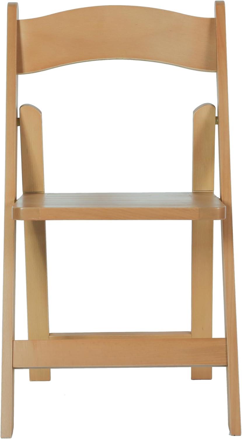 imageFlash Furniture Holden Commercial Solid Wood Dining Chair Foldable Design Solid Beechwood Frame Curved Back Mortise and Tenon Construction OakOak