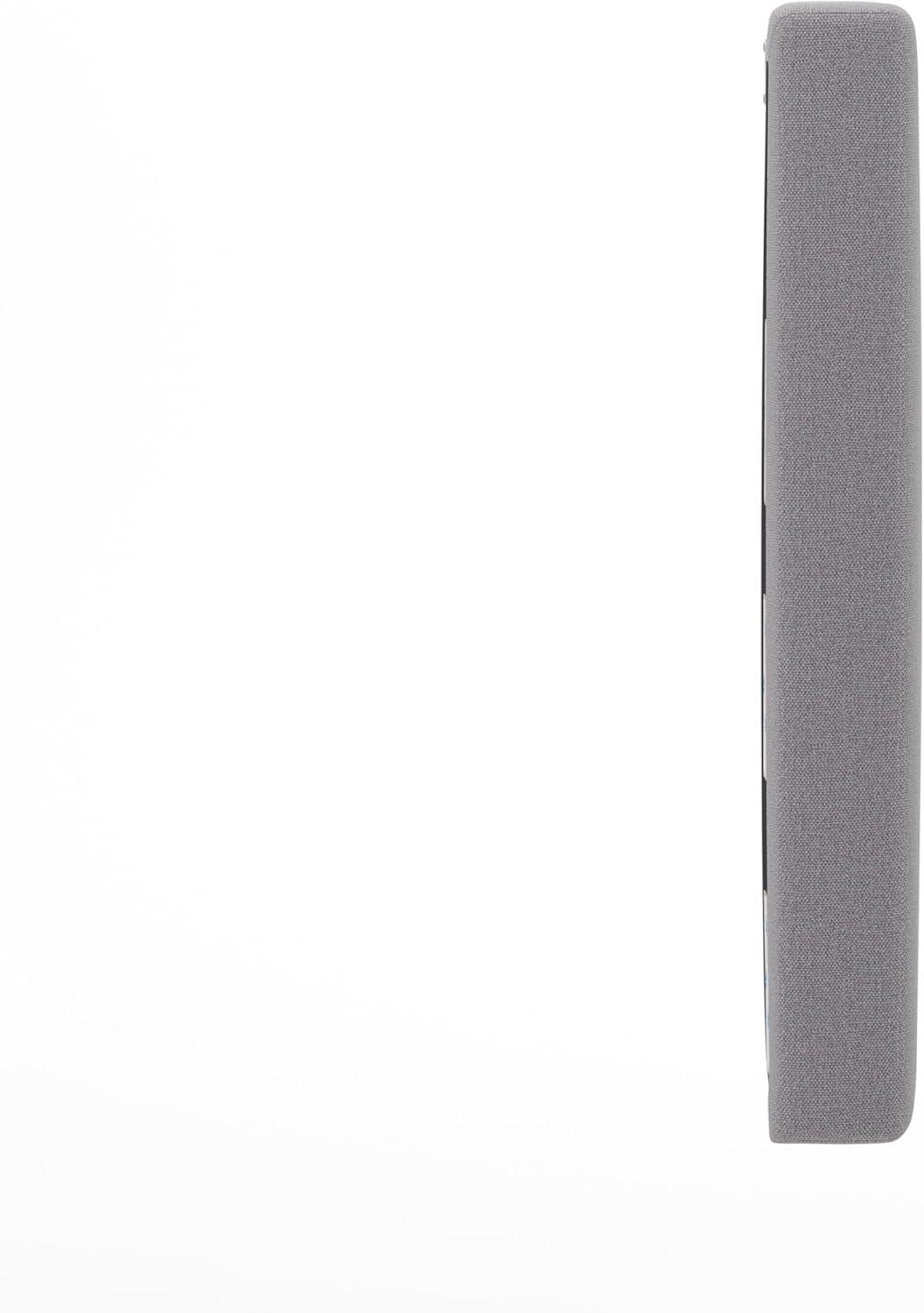 imageFlash Furniture Hugo Twin Headboard with 2 Outlets USB Port USB TypeC Port Faux Linen Upholstery Dual Hanging Options BeigeGray