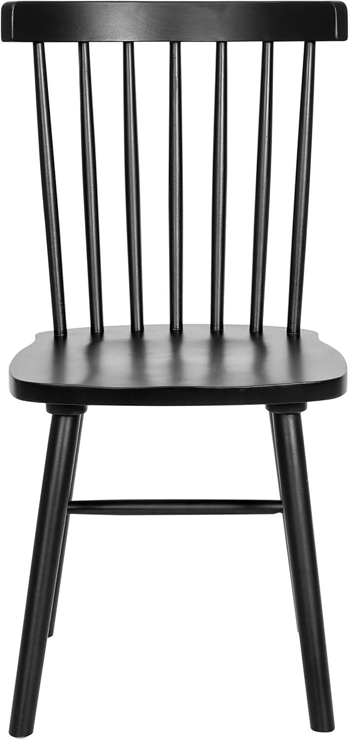 imageFlash Furniture Ingrid Commercial Windsor Solid Wood Dining Room Chairs Modern Armless Dining Chairs for Kitchens and Restaurants Set of 2 BlackBlack