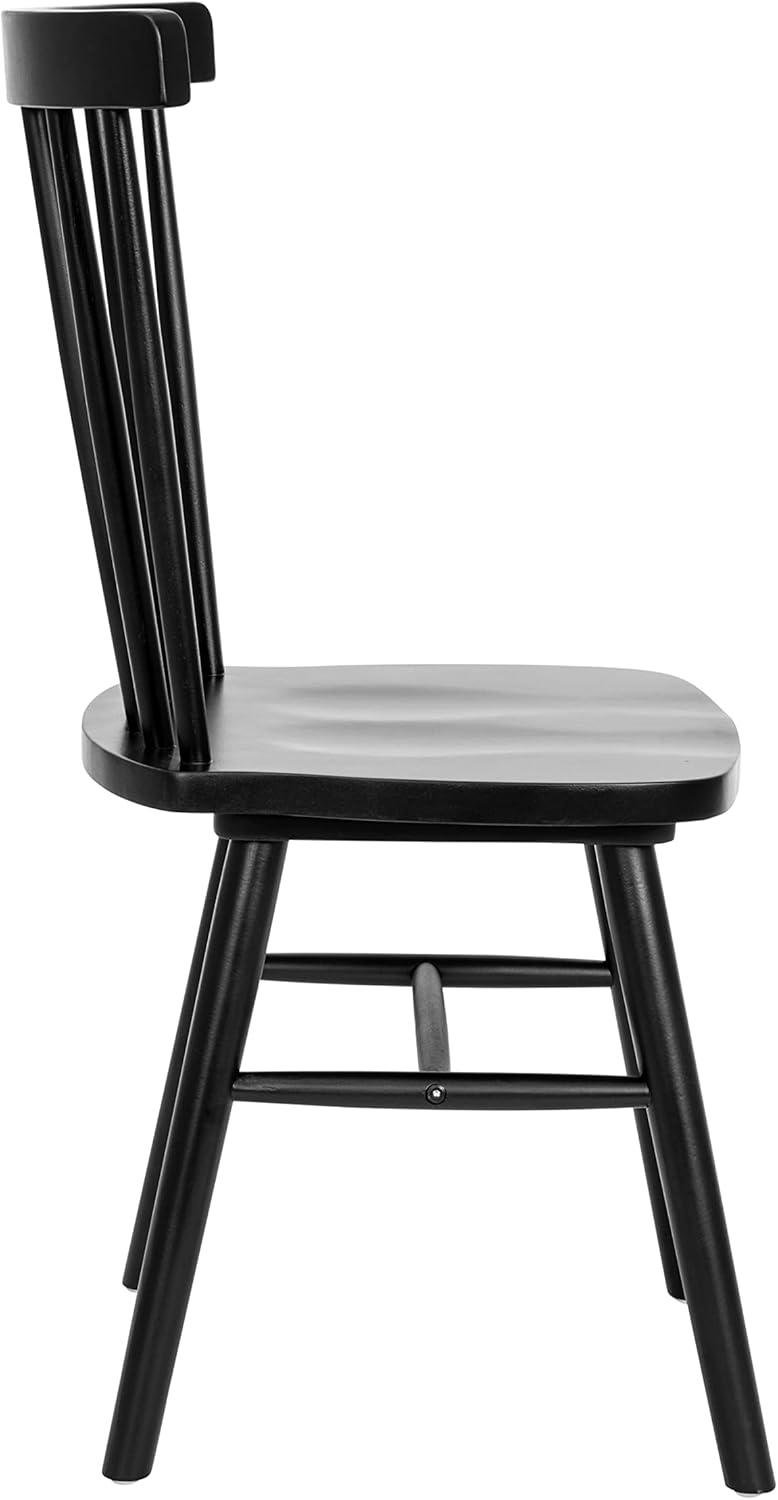 imageFlash Furniture Ingrid Commercial Windsor Solid Wood Dining Room Chairs Modern Armless Dining Chairs for Kitchens and Restaurants Set of 2 BlackBlack