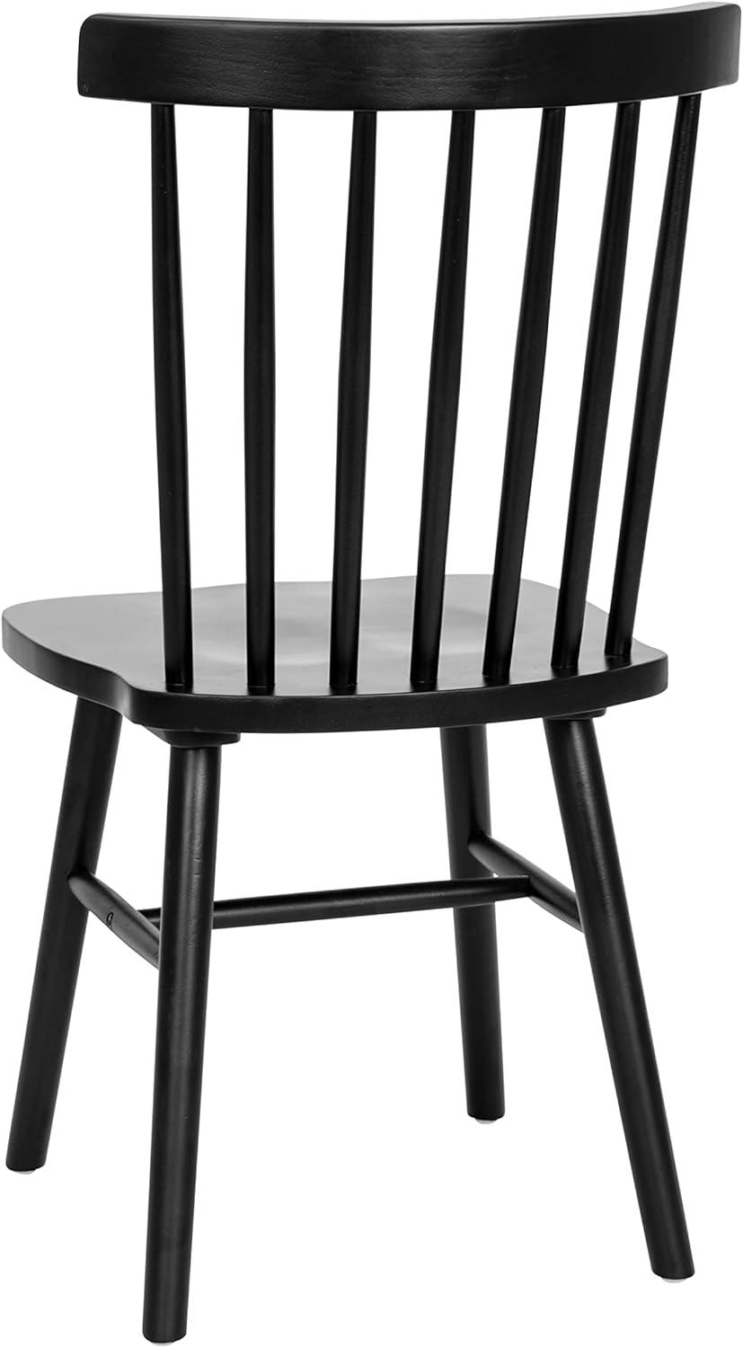 imageFlash Furniture Ingrid Commercial Windsor Solid Wood Dining Room Chairs Modern Armless Dining Chairs for Kitchens and Restaurants Set of 2 BlackBlack