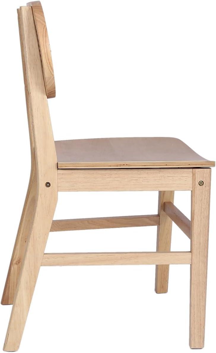 imageFlash Furniture Jacob Cane Rattan Dining Chairs Solid Wood Frame ampamp Seat Oval Breathable Backrest Commercial Grade Pack of 2 NaturalBlackNatural