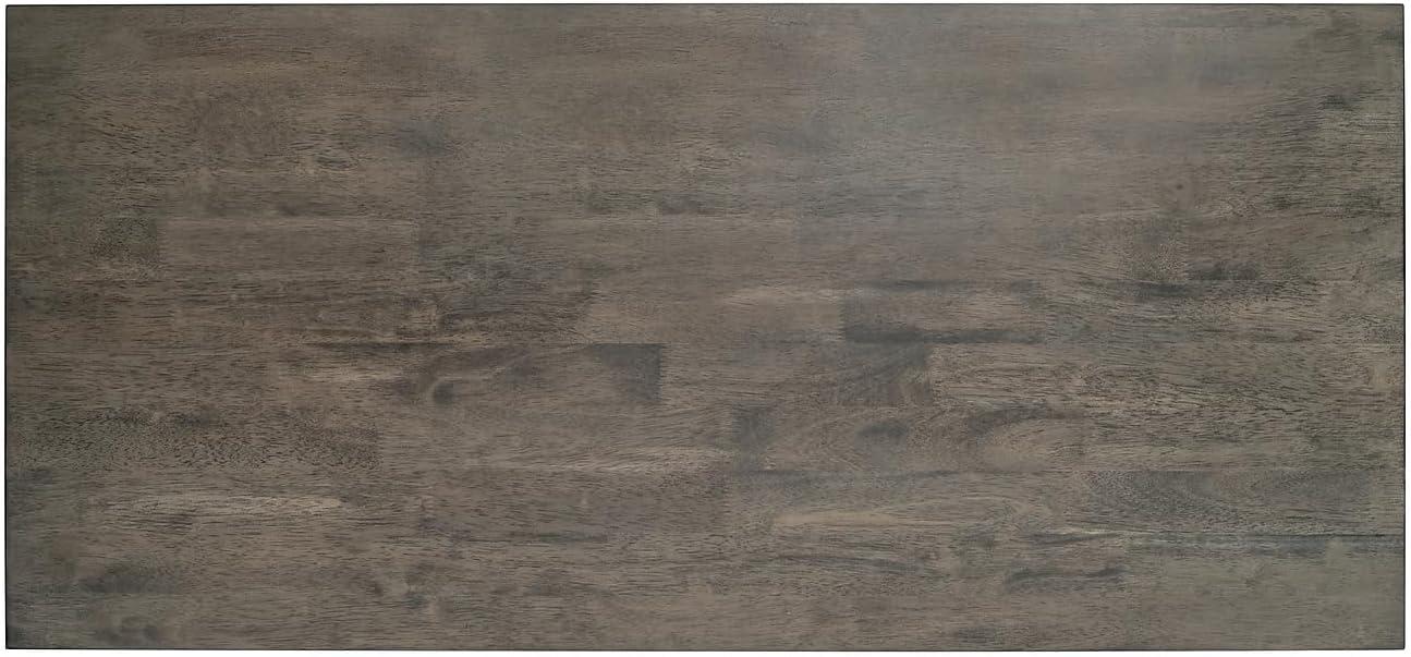 imageFlash Furniture Jasper Farmhouse Solid Wood Coffee Table Rustic Coffee Table XFrame Design Living Room Bedroom Home Office 1975quot H Acacia GrayRustic WhiteAcacia Gray TopRustic White Frame