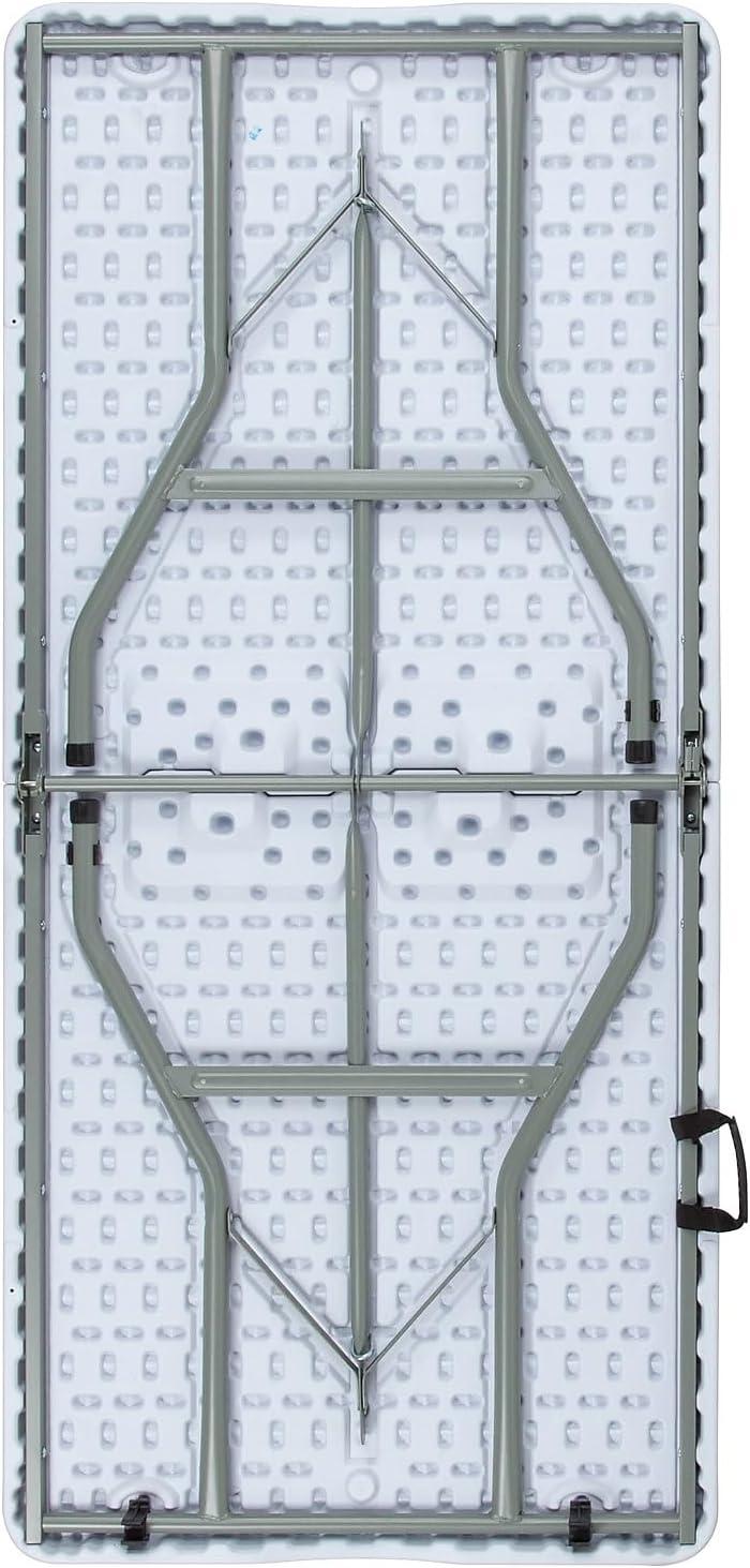 imageFlash Furniture Kathryn 497Foot BiFold Granite White Plastic Folding Table