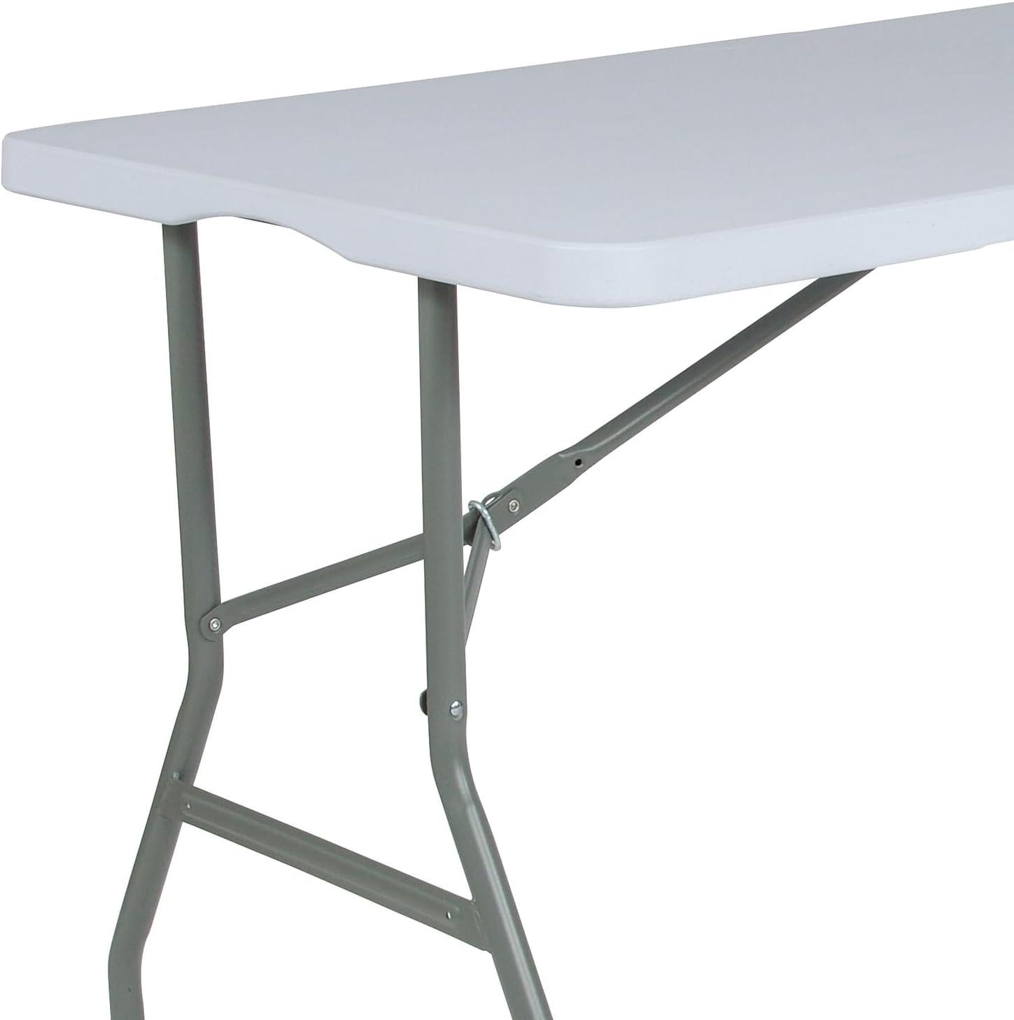 imageFlash Furniture Kathryn 497Foot BiFold Granite White Plastic Folding Table
