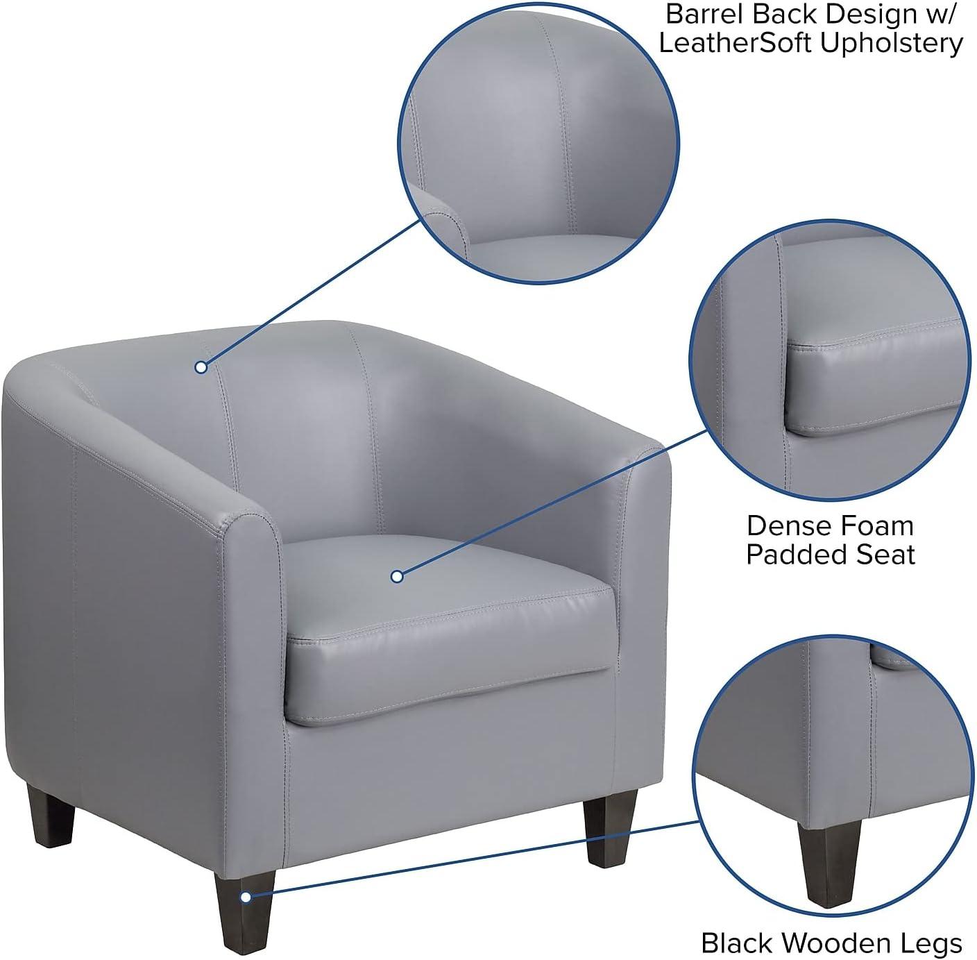 imageFlash Furniture Katie Gray LeatherSoft Lounge ChairGrey