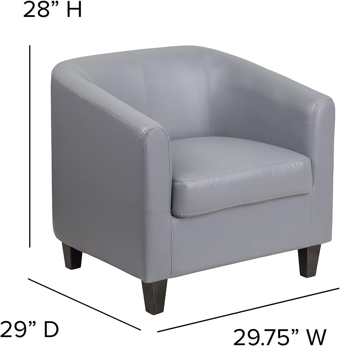 imageFlash Furniture Katie Gray LeatherSoft Lounge ChairGrey