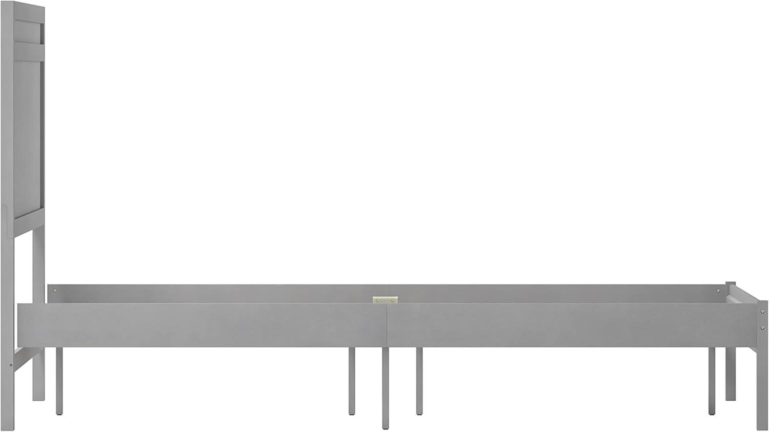 imageFlash Furniture Kingston Solid Wood Platform Bed with Wooden Slats and Headboard No Box Spring Needed King Size BrownGray Wash