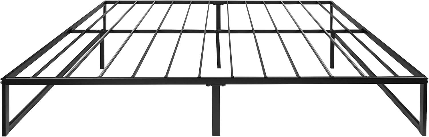 imageFlash Furniture Lana 14 Inch Metal Platform Bed Frame No Box Spring Needed with Steel Slat Support and Quick Lock Functionality FullKing