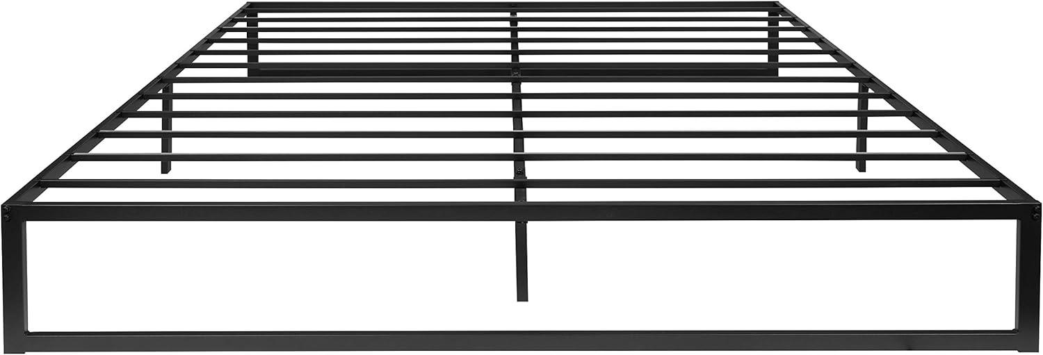 imageFlash Furniture Lana 14 Inch Metal Platform Bed Frame No Box Spring Needed with Steel Slat Support and Quick Lock Functionality FullKing